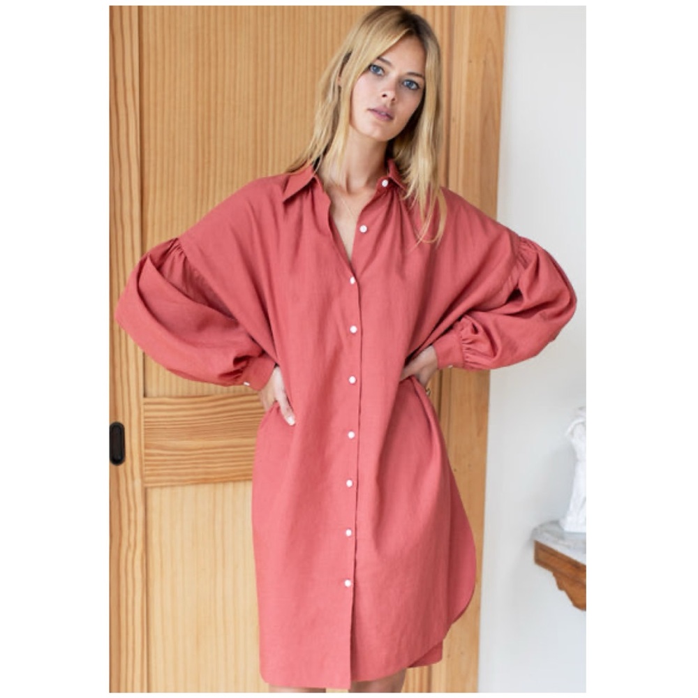 EMERSON FRY Elvie Shirtdress, Venetian, Large NWT